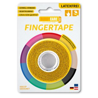 BUDDYCARE® MED Fingertape GELB 2,5cmx4,5m Latexfrei